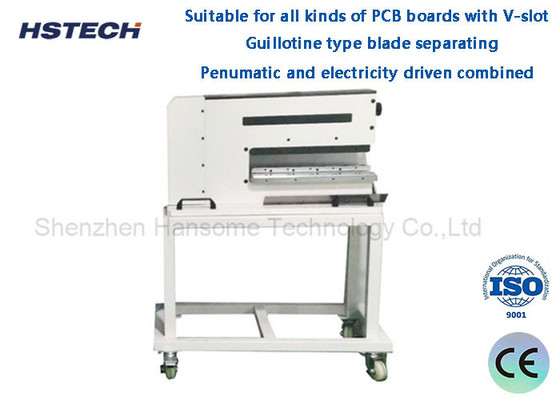 Pneumatically Driven V-CUT PCB Separator 40mm Height Pneumatic PCB Depanelizer