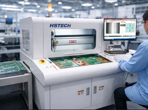 Tin tức công ty mới nhất về Máy Router PCB Độ Chính Xác Cao: Nâng Cao Hiệu Quả Tách Bo Mạch In Trong Dây Chuyền Sản Xuất SMT Hiện Đại