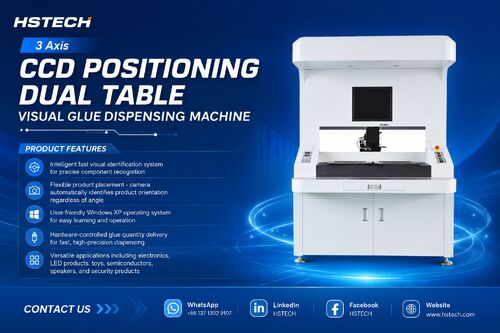 Blog công ty mới nhất về Máy phân phối keo thị giác CCD Positioning Double Table cho sản xuất điện tử chính xác cao