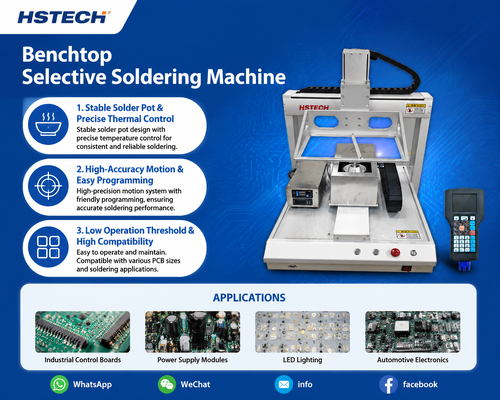 Blog công ty mới nhất về Tóm tắt tư vấn cho thiết bị hàn chọn lọc lỗ xuyên PCB nhỏ gọn