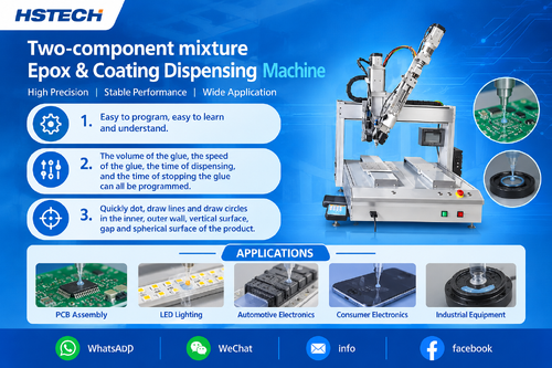 Blog công ty mới nhất về HS‑D5331 Table‑Top Dual‑Platform Dispenser — Reliable Automated 2‑Part Epoxy Dispensing for Electronics