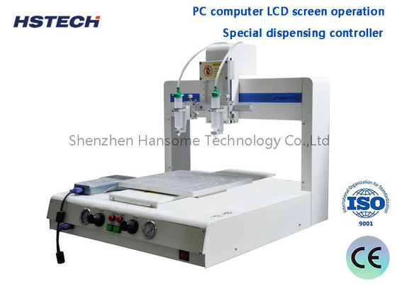 Giá tốt. Máy Phân Phối Keo 4 Trục với Điều Khiển Màn Hình Cảm Ứng, Độ Lặp Lại ±0.02mm và Phạm Vi Làm Việc 400*400*100mm trực tuyến