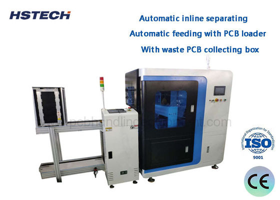 Giá tốt. Máy phân tách PCB tự động 1.1KW Blade tròn Inline Vcut PCB Depaneling Machine With Waste PCB Collection Box trực tuyến