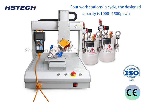 Giá tốt. Máy phân phối keo bóng đèn LED 90 độ với động cơ bước chính xác cho dây chuyền lắp ráp PCB trực tuyến