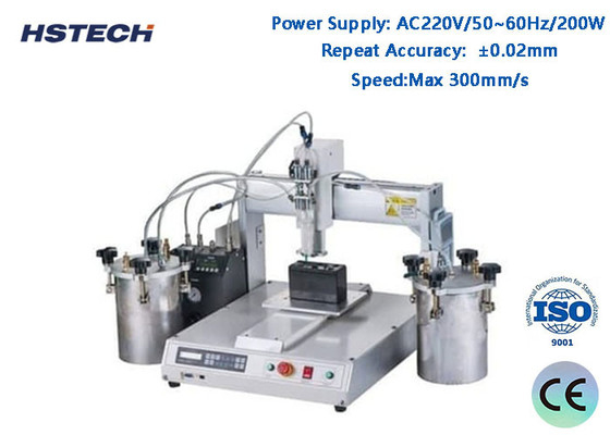 Giá tốt. 4 Trạm làm việc xoay màn hình văn bản tự động đèn LED bóng đèn Máy phân phối keo HS-BD4 trực tuyến