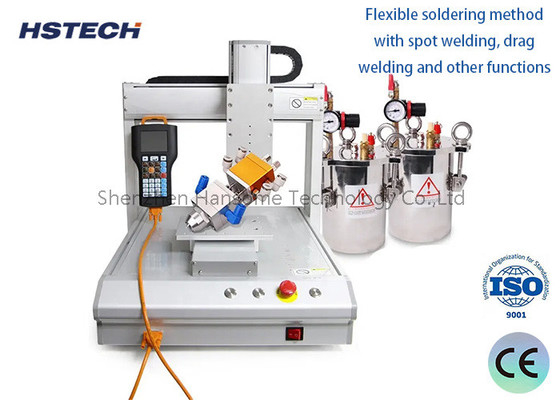 Giá tốt. Công nghiệp PLC Bốn trạm trình diễn văn bản lập trình viên AC220V / 50 ~ 60Hz / 200W LED bóng đèn Máy phân phối keo trực tuyến