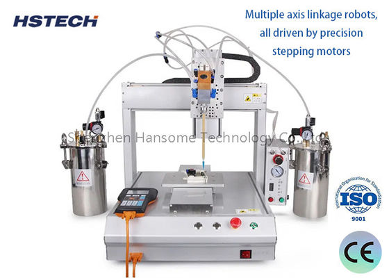 Giá tốt. Máy phân phối keo tròn bốn trạm chính xác cao cho lắp ráp PCB trực tuyến