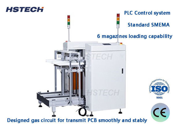 Hệ thống điều khiển PLC 2 đường PCB Unloader 6 Magazines Loading Capacity