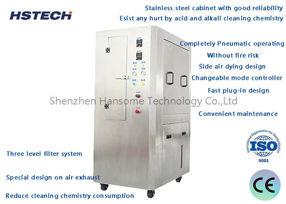 Giá tốt. Thiết kế nhuộm không khí bên tốt độ tin cậy thép không gỉ CabinetPneumatic SMT Stencil Cleaner trực tuyến