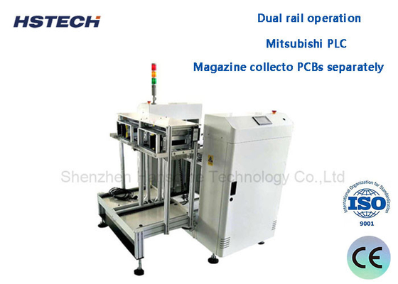 Giá tốt. Thiết bị xử lý PCB hai đường ray NG / OK PCB Unloader Độ cao tiêu chuẩn trực tuyến