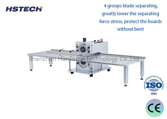 Giá tốt. Thiết bị loại bỏ tấm PCB tốc độ cao với chiều dài 400mm và lưỡi dao tròn trực tuyến