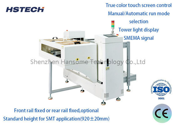Bộ dỡ PCB hiển thị 3 màu với PCL và điều khiển màn hình cảm ứng và mỗi giá đỡ 2 magazine cho dây chuyền sản xuất SMT