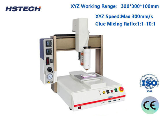 Giá tốt. Máy Phân Phối Keo 4 Trục AB với Phạm Vi Làm Việc 300*300*100mm, Độ Chính Xác Lặp Lại ±0.02mm và Tỷ Lệ Trộn Keo 1:1-10:1 trực tuyến