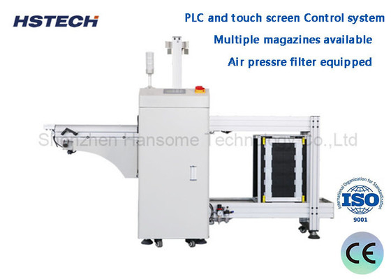 Giá tốt. PLC và hệ thống điều khiển màn hình cảm ứng cấu trúc thiết kế bền Tự động PCB Unloader Nhiều tạp chí có sẵn trực tuyến