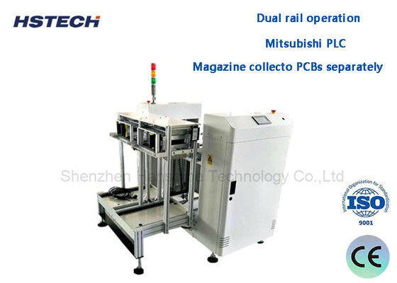 Thiết bị xử lý PCB hai đường ray NG / OK PCB Unloader Độ cao tiêu chuẩn HS-NK250