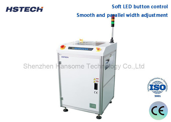Giá tốt. Soft LED Button Control Smooth And Parallel Width Adjustment SMEMA Khả năng điều chỉnh chiều rộng phù hợp với PCB Turn Conveyor HS-SZ350 trực tuyến