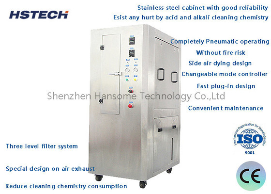 Giá tốt. Thiết kế nhuộm không khí bên Độ tin cậy tốt Thép không gỉ Tủ khí nén SMT Stencil Cleaner trực tuyến