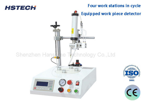 Giá tốt. Bốn trạm làm việc trong chu kỳ được trang bị máy dò mảnh công việc đèn LED bóng đèn Máy phân phối keo HS - BD4 trực tuyến