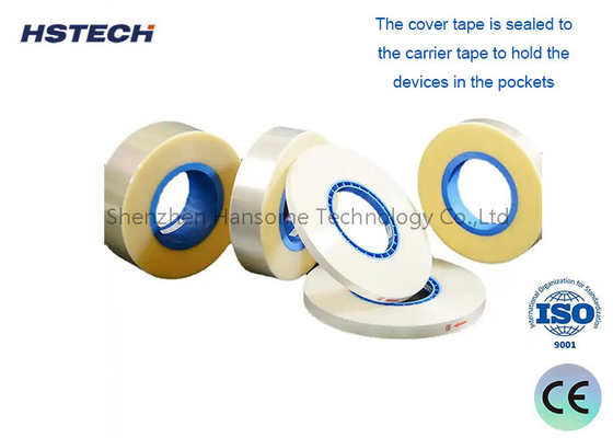 Giá tốt. Vật liệu PET niêm phong nóng minh bạch, áp suất niêm phong 0,2Mpa, chiều rộng 9,3mm SMD Component Counter Cover Tape trực tuyến