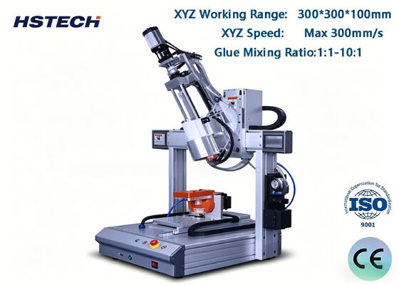 Giá tốt. Máy Phân Phối Keo 4 Trục AB Độ Chính Xác ±0.02mm Hành Trình 300 300 100 Tỷ Lệ Trộn 1:1 đến 1:10 trực tuyến